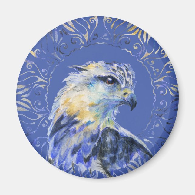 Eagle watercolor illustration magnet (Front)