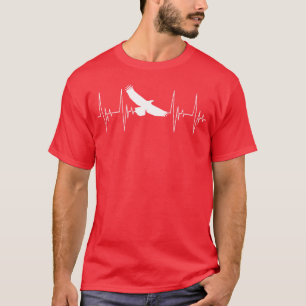 Eagle white heartbeat animal bird bird of prey ECG T-Shirt