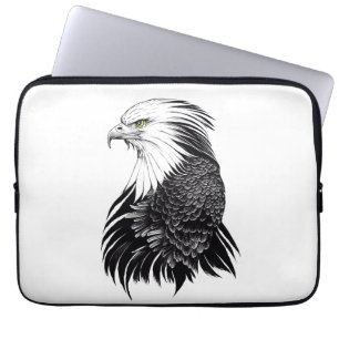 Eagle Wild Animal Nature Illustration Art Tattoo Laptop Sleeve