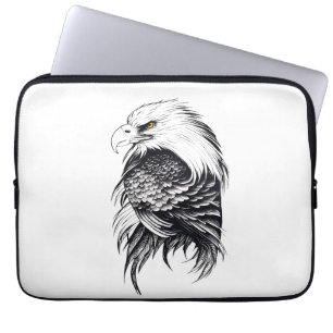 Eagle Wild Animal Nature Illustration Art Tattoo Laptop Sleeve