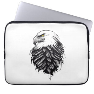 Eagle Wild Animal Nature Illustration Art Tattoo Laptop Sleeve