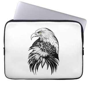 Eagle Wild Animal Nature Illustration Art Tattoo Laptop Sleeve