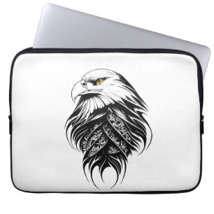 Eagle Wild Animal Nature Illustration Art Tattoo Laptop Sleeve