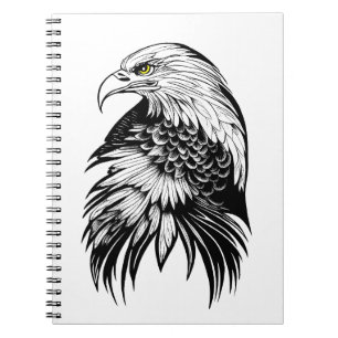 Eagle Wild Animal Nature Illustration Art Tattoo Notebook