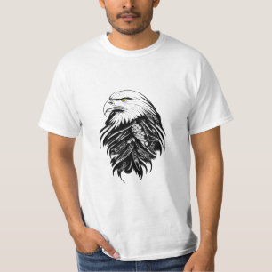 Eagle Wild Animal Nature Illustration Art Tattoo T-Shirt
