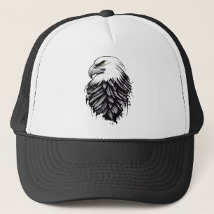 Eagle Wild Animal Nature Illustration Art Tattoo Trucker Hat