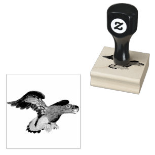 Eagle Wild Bird of Prey Vintage Illustration Rubber Stamp