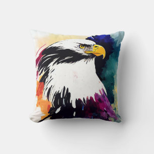 Eagle Wild Nature Animal Color Art Painting Cushion