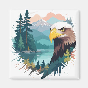 Eagle Wildlife Animal Nature Outdoors Wilderness Magnet