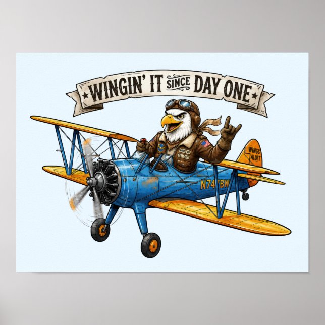 Eagle Winging It Poster (Front)