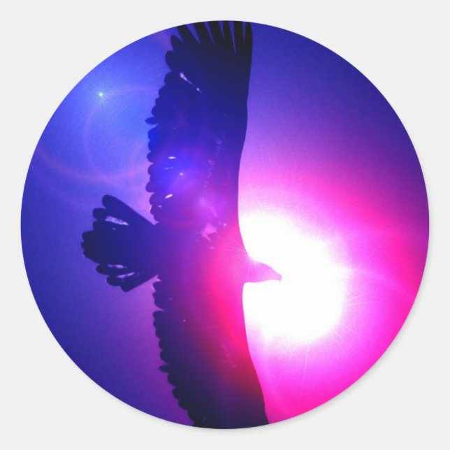 Eagle Wings - Eagle in Flight Classic Round Sticker (Front)