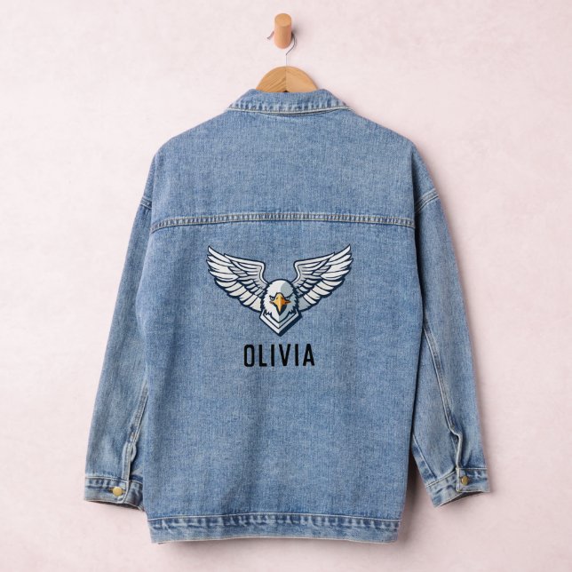 Eagle Wings Personalised Denim Jacket (Hangar)