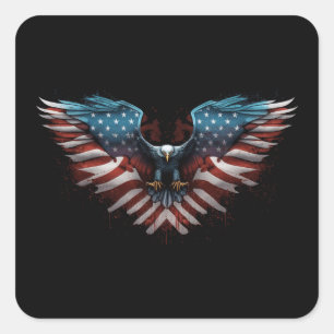 eagle-with-american-flag-it square sticker