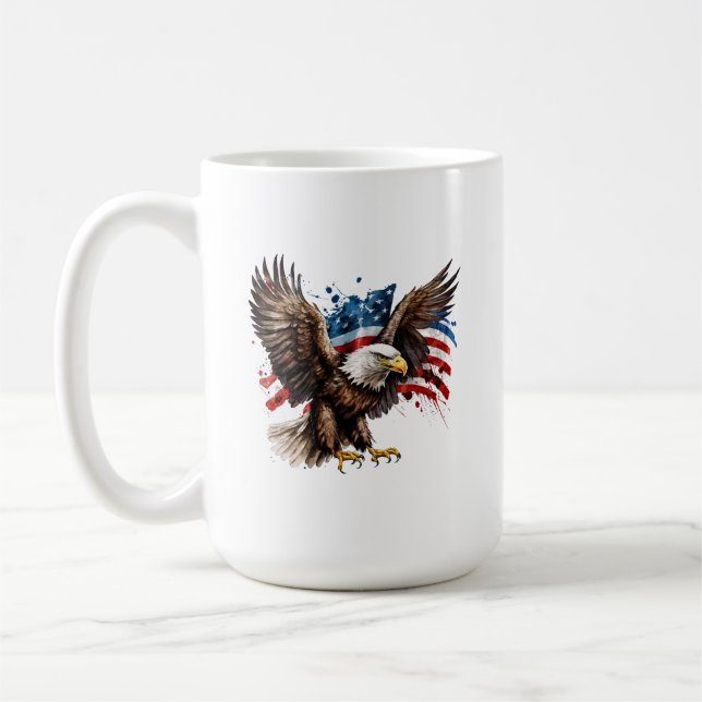 Eagle With American Flag Mug (Left)