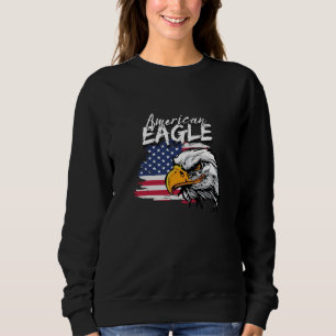 Eagle with American Flag Sweatshirt