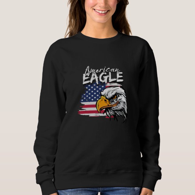 Eagle with American Flag Sweatshirt (Front)