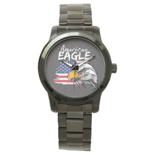 Eagle with American Flag Watch