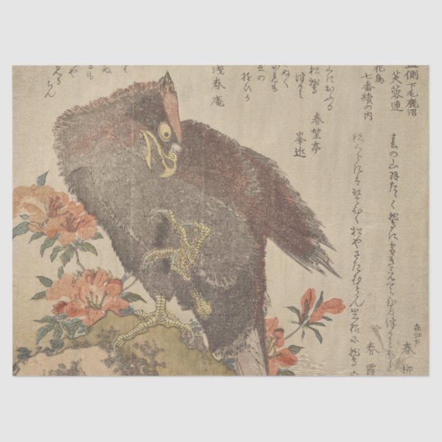 Eagle With an Upraised Claw Azalea Bush by Shunman Tissue Paper (Front)