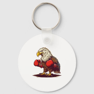 Eagle With Boxing Gloves For A Cool And Fierce Gra Key Ring