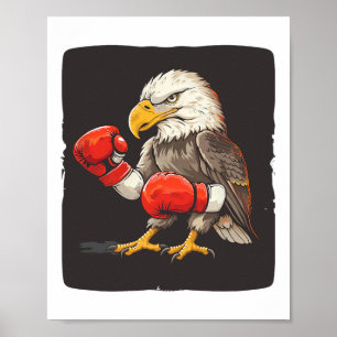 Eagle With Boxing Gloves For A Strong And Bold Sta Poster