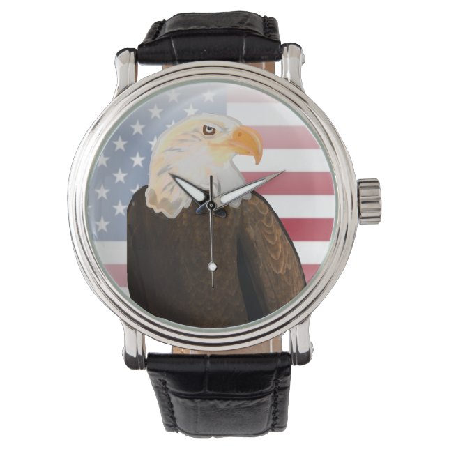 Eagle with Faded American Flag Watch (Front)