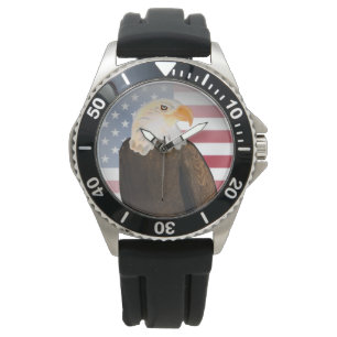 Eagle with Faded American Flag Watch