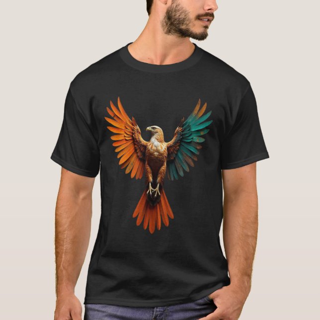 Eagle with Open Wings T-Shirt - Bold Graphic Tee (Front)