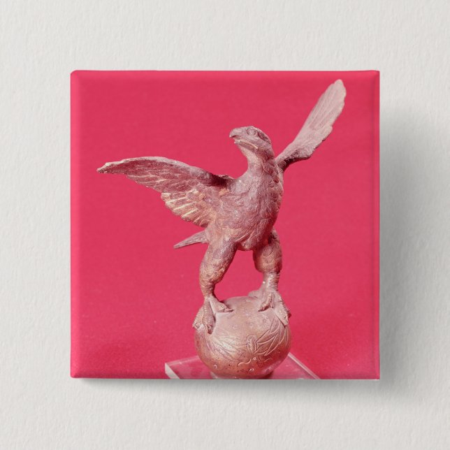 Eagle with spread wings on a ball 15 cm square badge (Front)