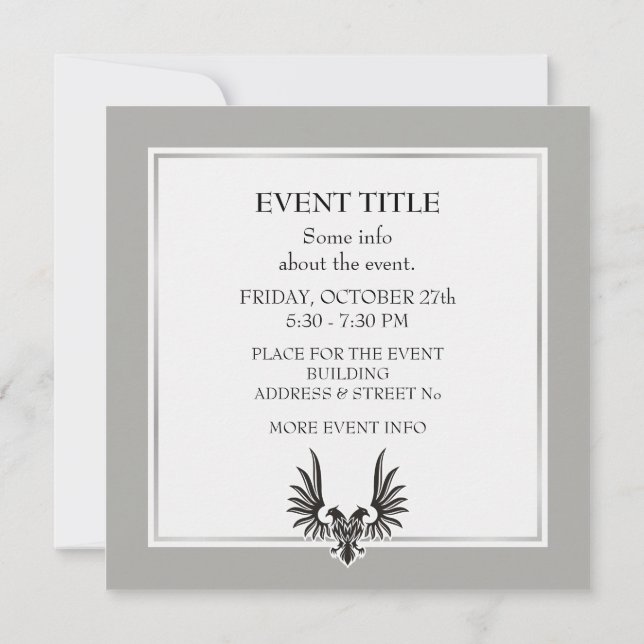 Eagle with two heads invitation (Back)