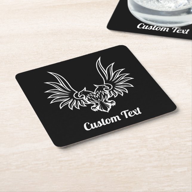 Eagle with two Heads Paper Coaster (Angled)