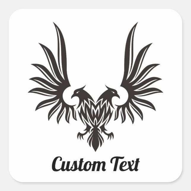 Eagle with two Heads Square Sticker (Front)