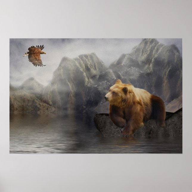 Eaglebear Mtn. -Eagle, Bear Poster (Front)