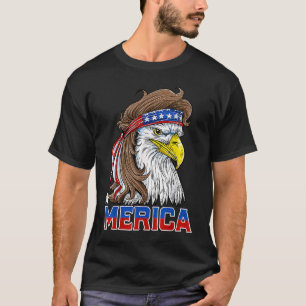 Eaglen Mullets Merica For Men American Flag USA T-Shirt