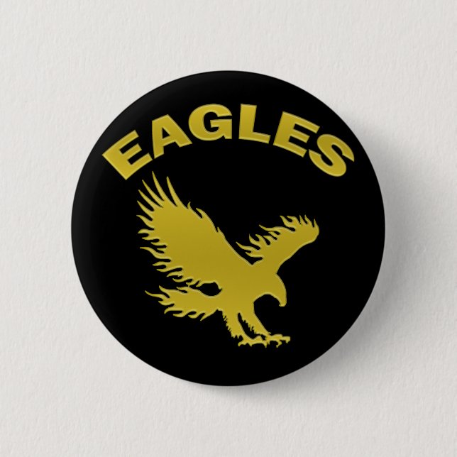 EAGLES 6 CM ROUND BADGE (Front)
