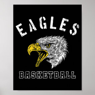 Eagles Basball School Spirit Team Mascot Game Poster