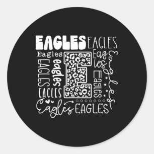 Eagles Eagles School Sports Teacher Student School Classic Round Sticker
