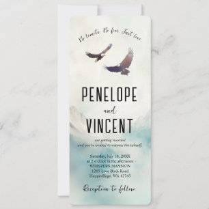 Eagles Flight watercolor art  Invitation