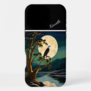 Eagle's Golden Moon Reflection iPhone 16 Pro Max Case