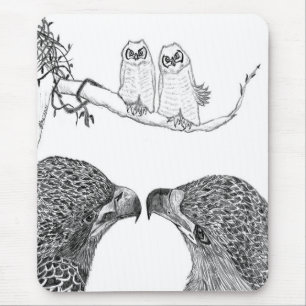 EAGLES HARRIET + M15 TELL OWLS I DON'T GIVE A HOOT MOUSE PAD