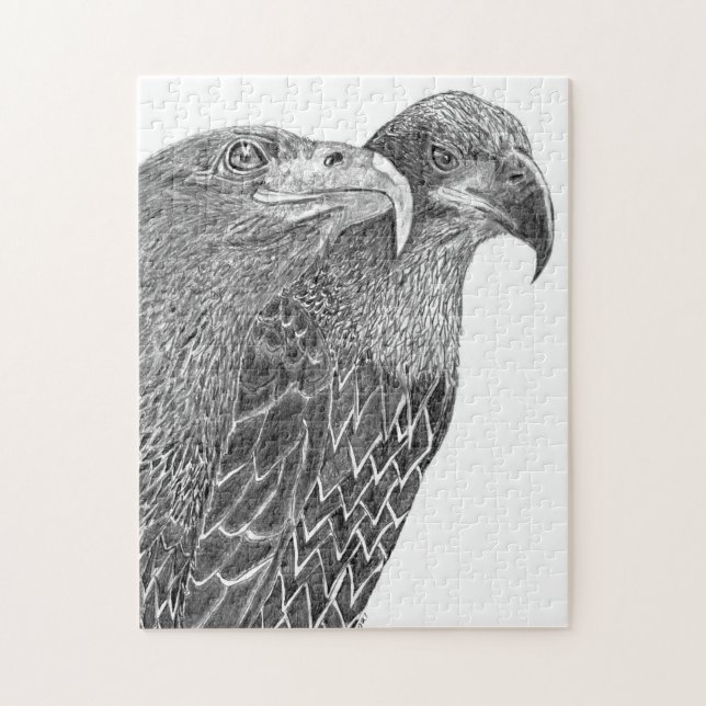 EAGLES HARRIET + M HOME STRONGER FEATHER FRIENDS JIGSAW PUZZLE (Vertical)