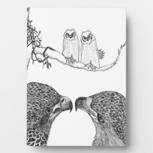 EAGLES HARRIET + M - I DON'T GIVE A HOOT! PLAQUE