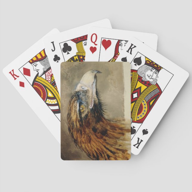 Eagle's Head (by John Ruskin) Playing Cards (Back)