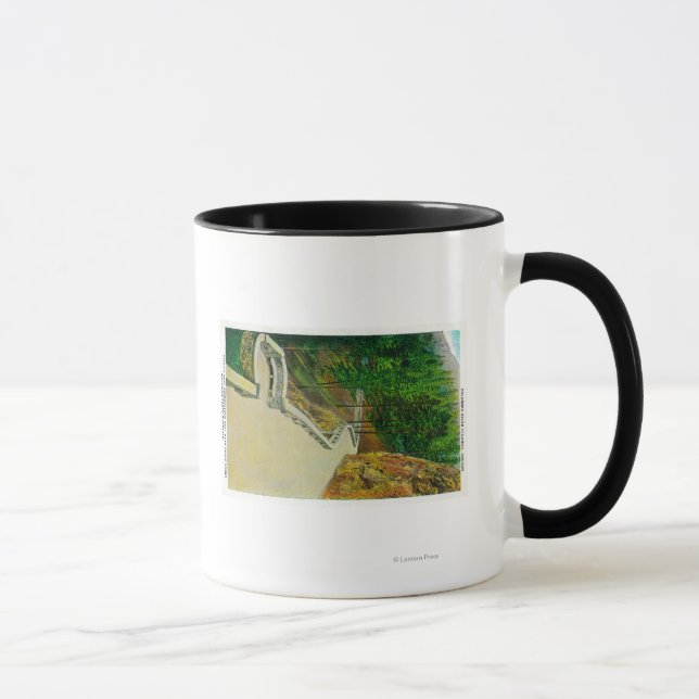 Eagle's Nest Observatory on Columbia River Mug (Right)