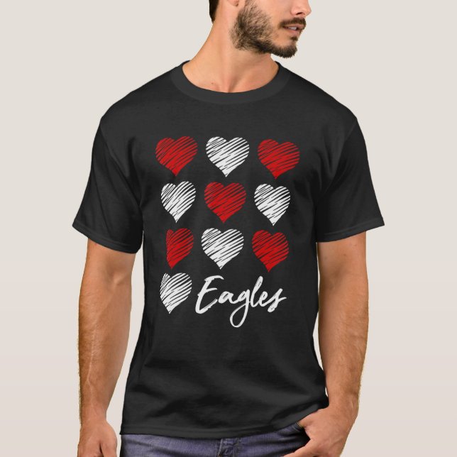 Eagles Pride Team School Spirit Sport Group Matchi T-Shirt (Front)