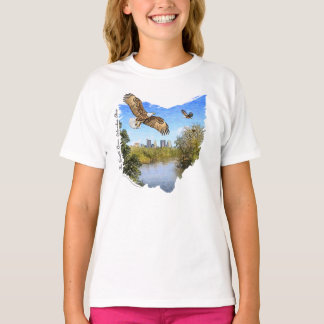 Eagles Scioto River Columbus Ohio Girls T-Shirt