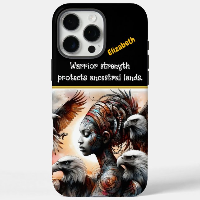 Eagles soar in a vibrant warrior's land Case-Mate iPhone case (Back)