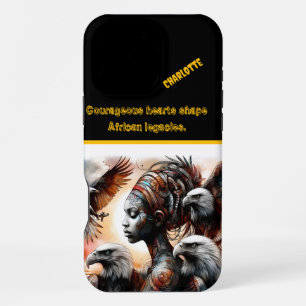 Eagles soar in a vibrant warrior's land iPhone 16 pro max case