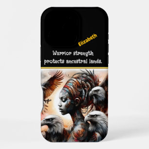 Eagles soar in a vibrant warrior's land iPhone 16 pro max case