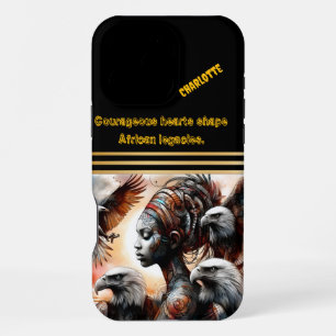 Eagles soar in a vibrant warrior's land iPhone 16 pro max case