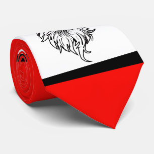 Eagles Sports Red White Necktie